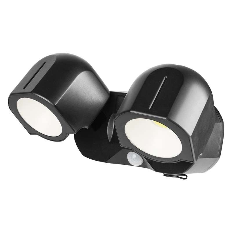LL8C03 Battery operated Wall Lights Motion Sensor Security Light With LED Dual Heads