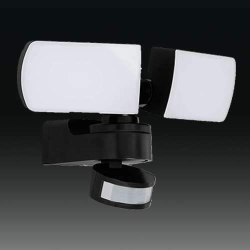 LL-31510XTF Black LED Outdoor Wall Light With Motion And Twilight Sensor